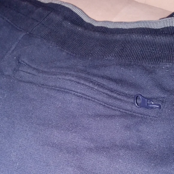 Jordan Craig Blue Jogger Pants White & Gray Side Stripe and Zipper Pockets XL